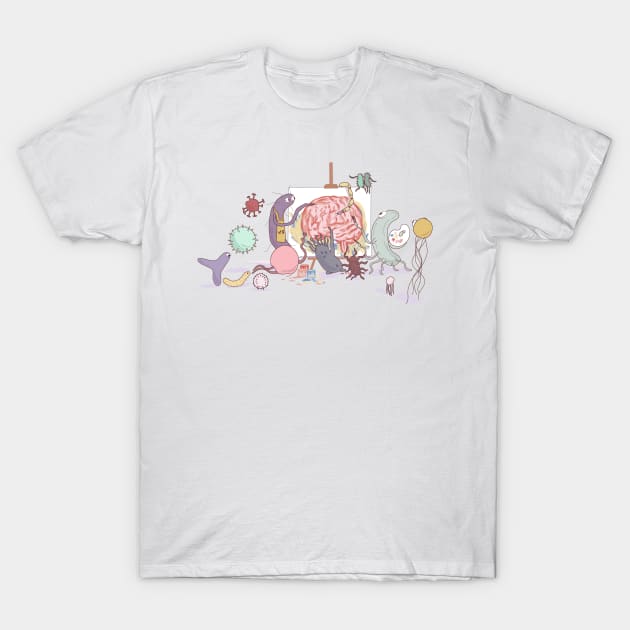 Gut brain connection T-Shirt by Sci-Emily